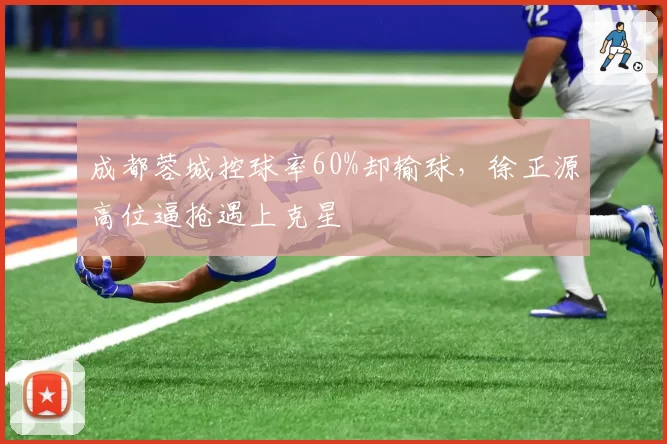 成都蓉城控球率60%却输球，徐正源高位逼抢遇上克星